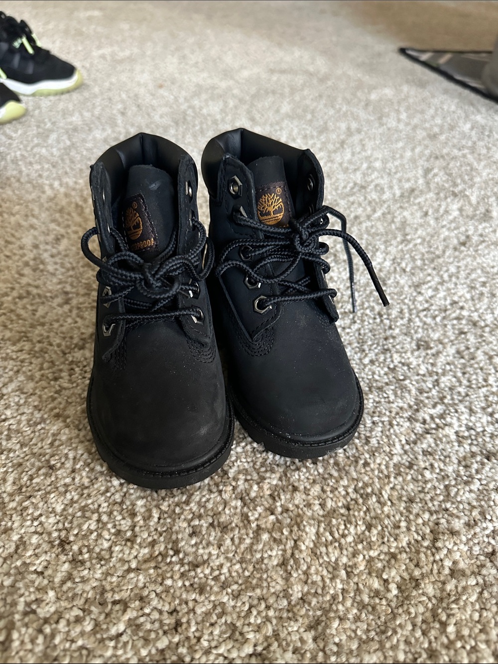 Timberland Toddlers Kids' Black Waterproof Lace-Up Boots